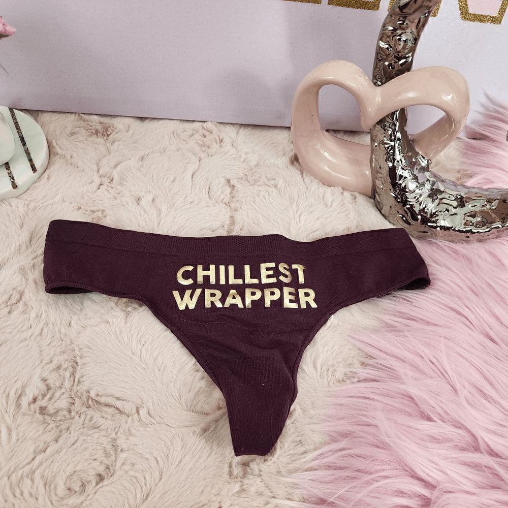 NWT VS PINK Marron Tanga: XS CHILLIEST WRAPPER! NWT